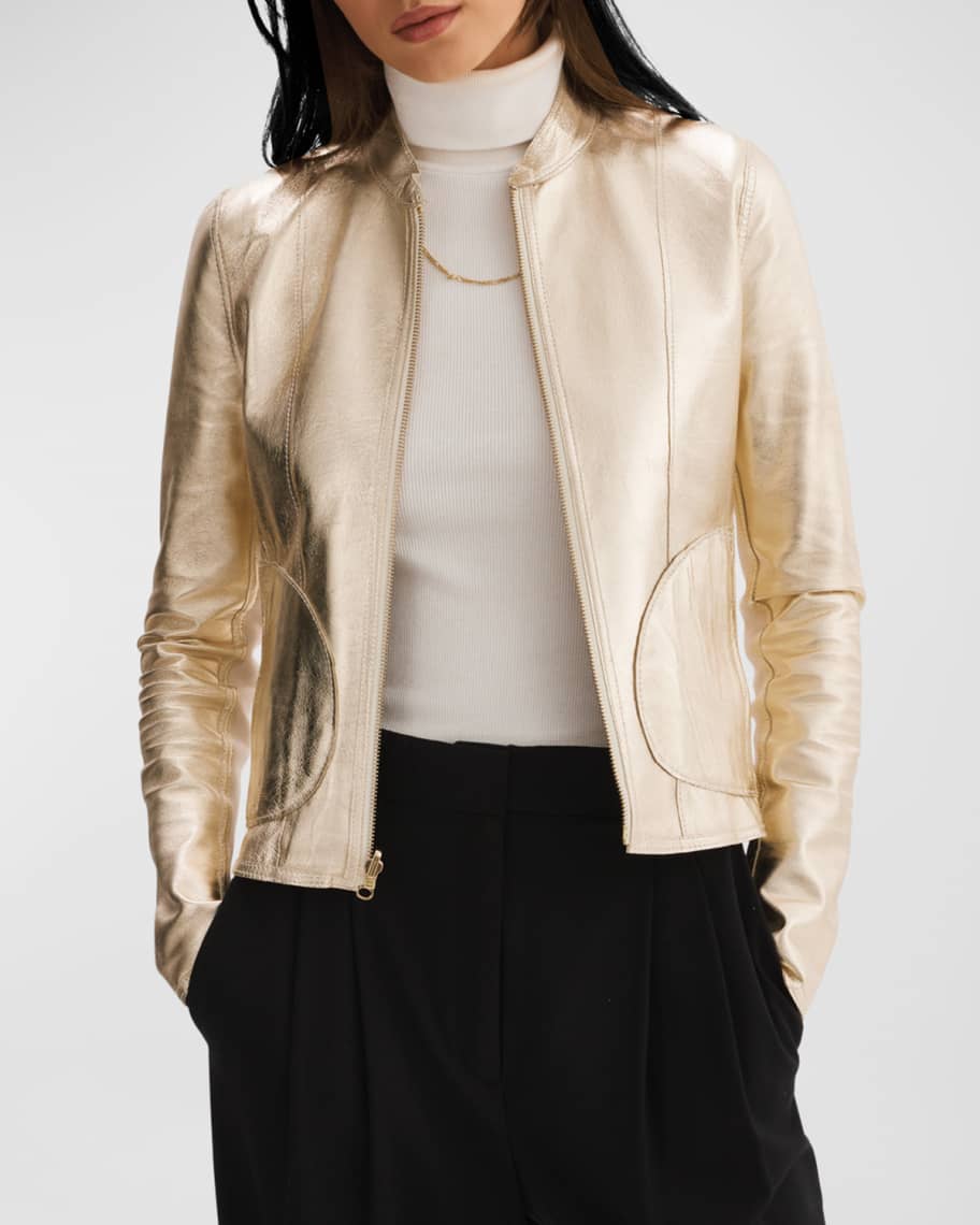 Women's reversible on sale leather jacket