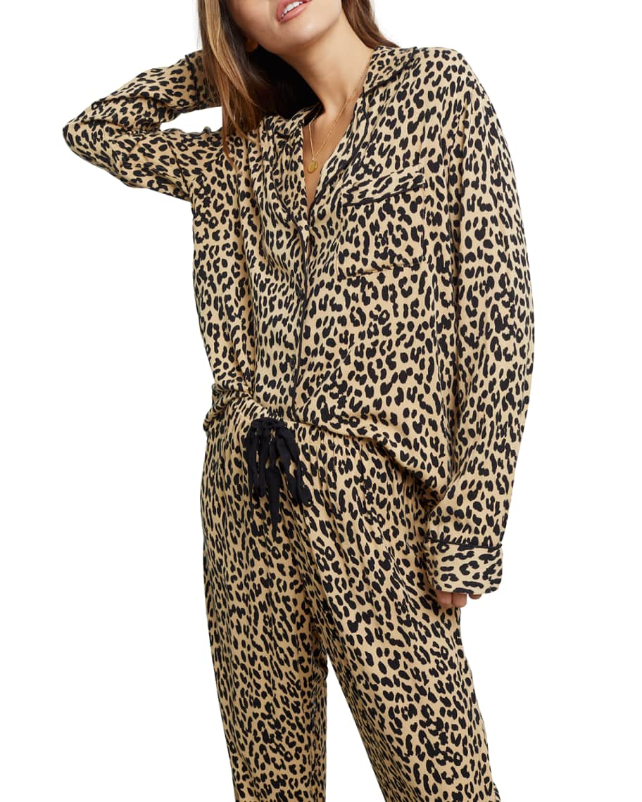 CLARA PAJAMA SET - BLACK CHEETAH SPOTS – Rails