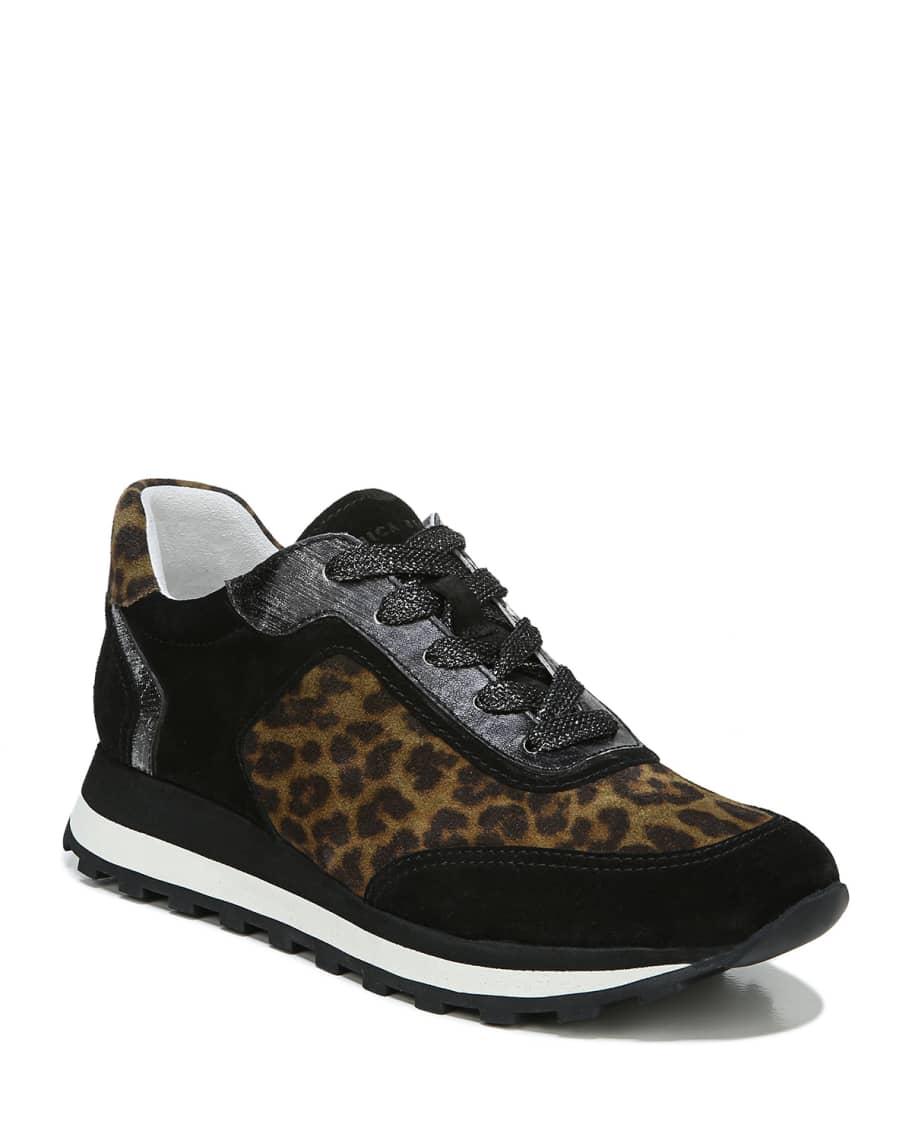 Veronica Beard Hartley Leopard-Print Trainer Sneakers | Neiman Marcus