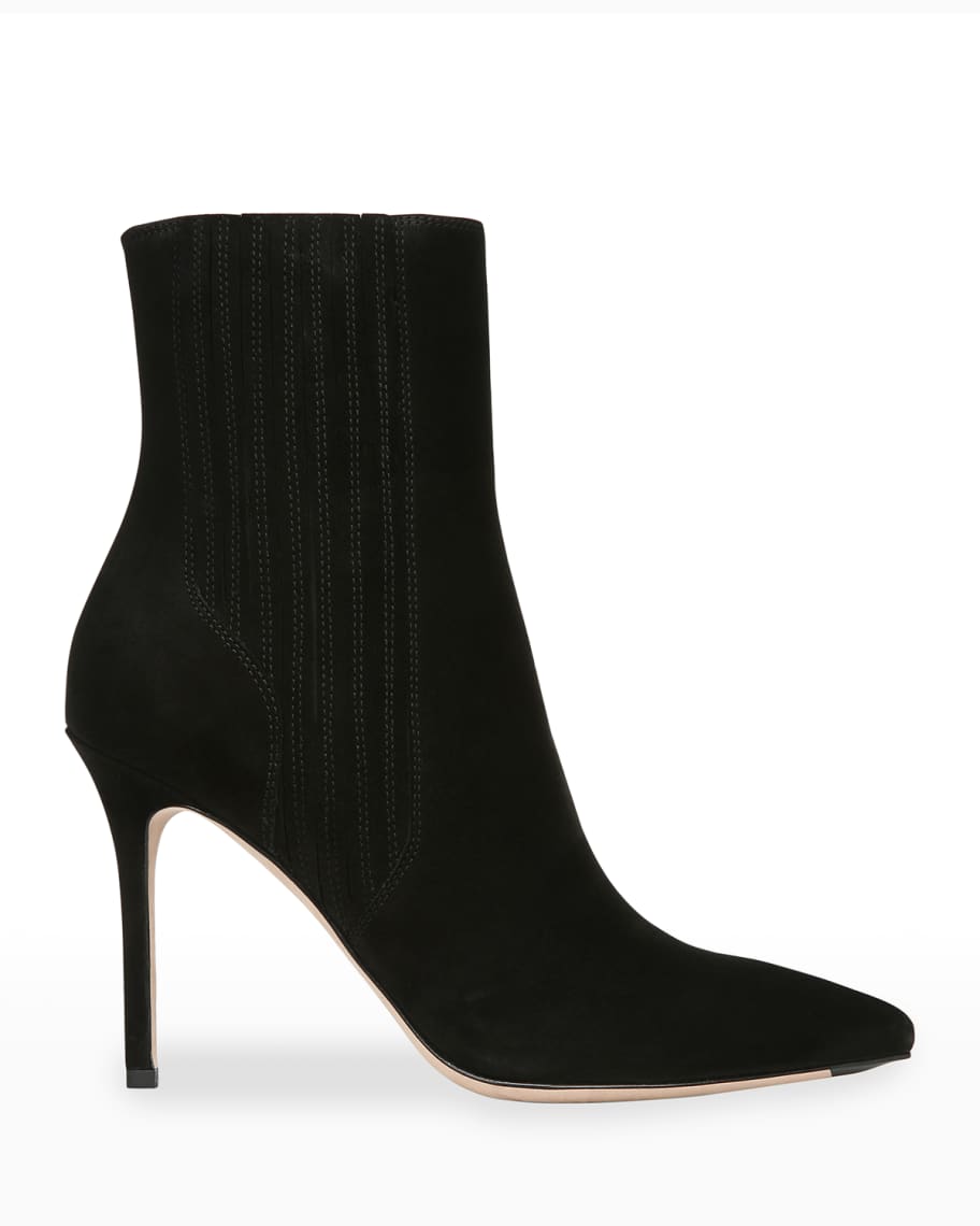 Veronica Beard Lisa Suede Stiletto Ankle Booties | Neiman Marcus