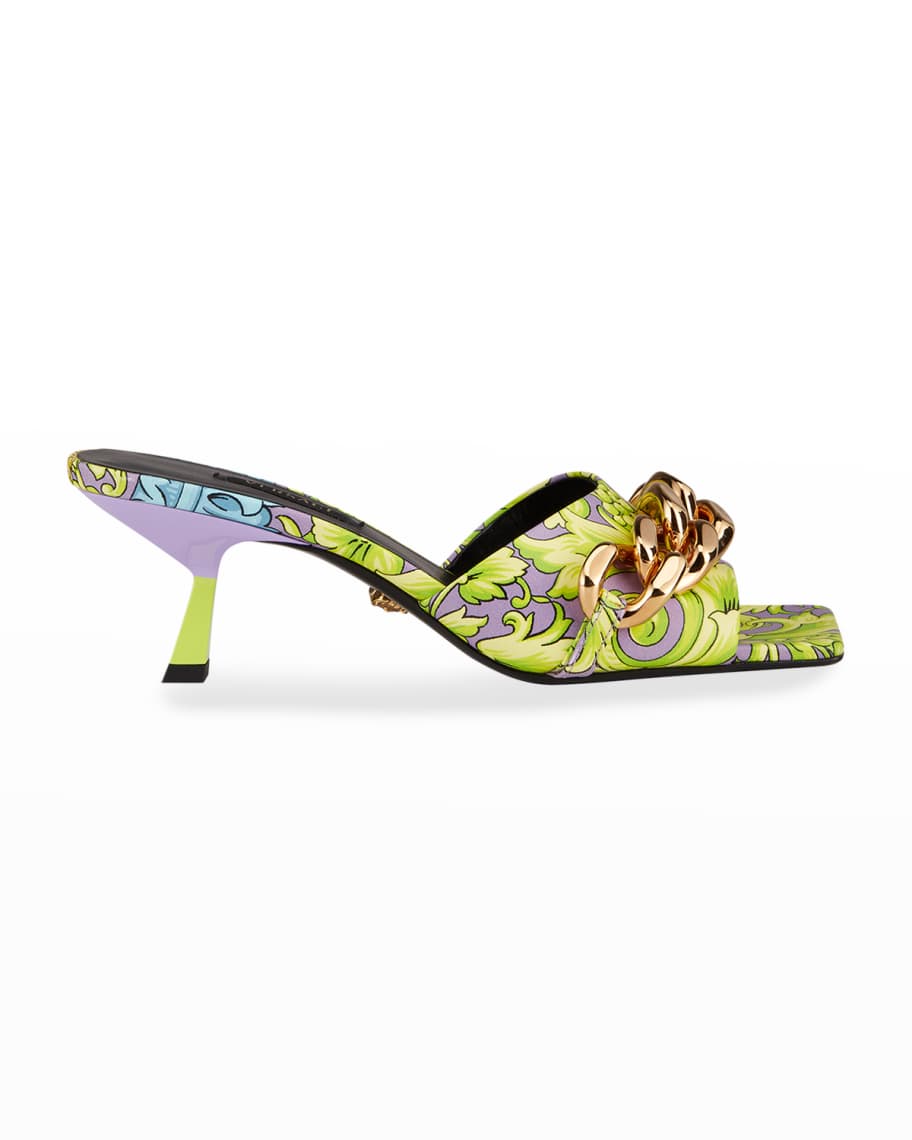 Gucci 75mm Mabel Raffia Slide Sandals
