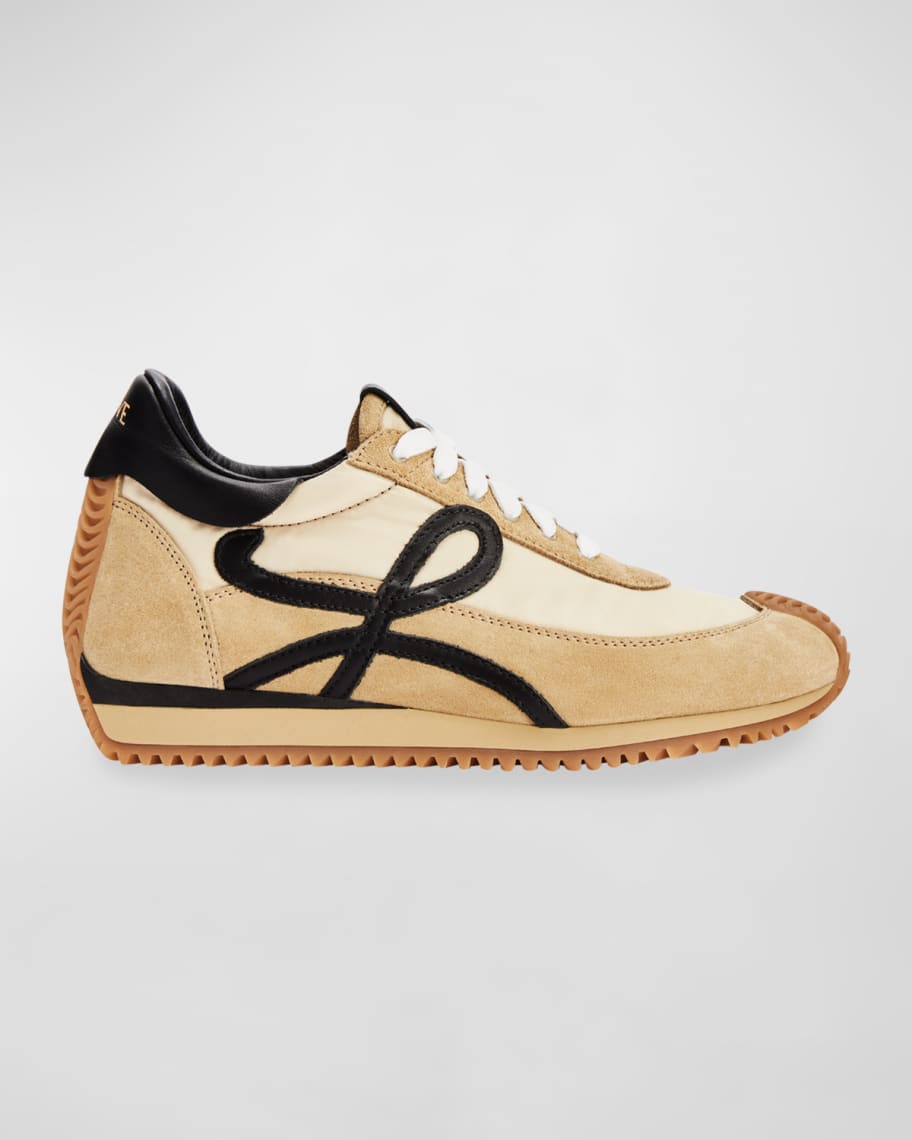 スニーカー LOEWE FLOW RUNNER SNEAKERS BLACK/WHITE/KAKI Loewe Flow Runner sneakers black/white/kaki | TheDoubleF