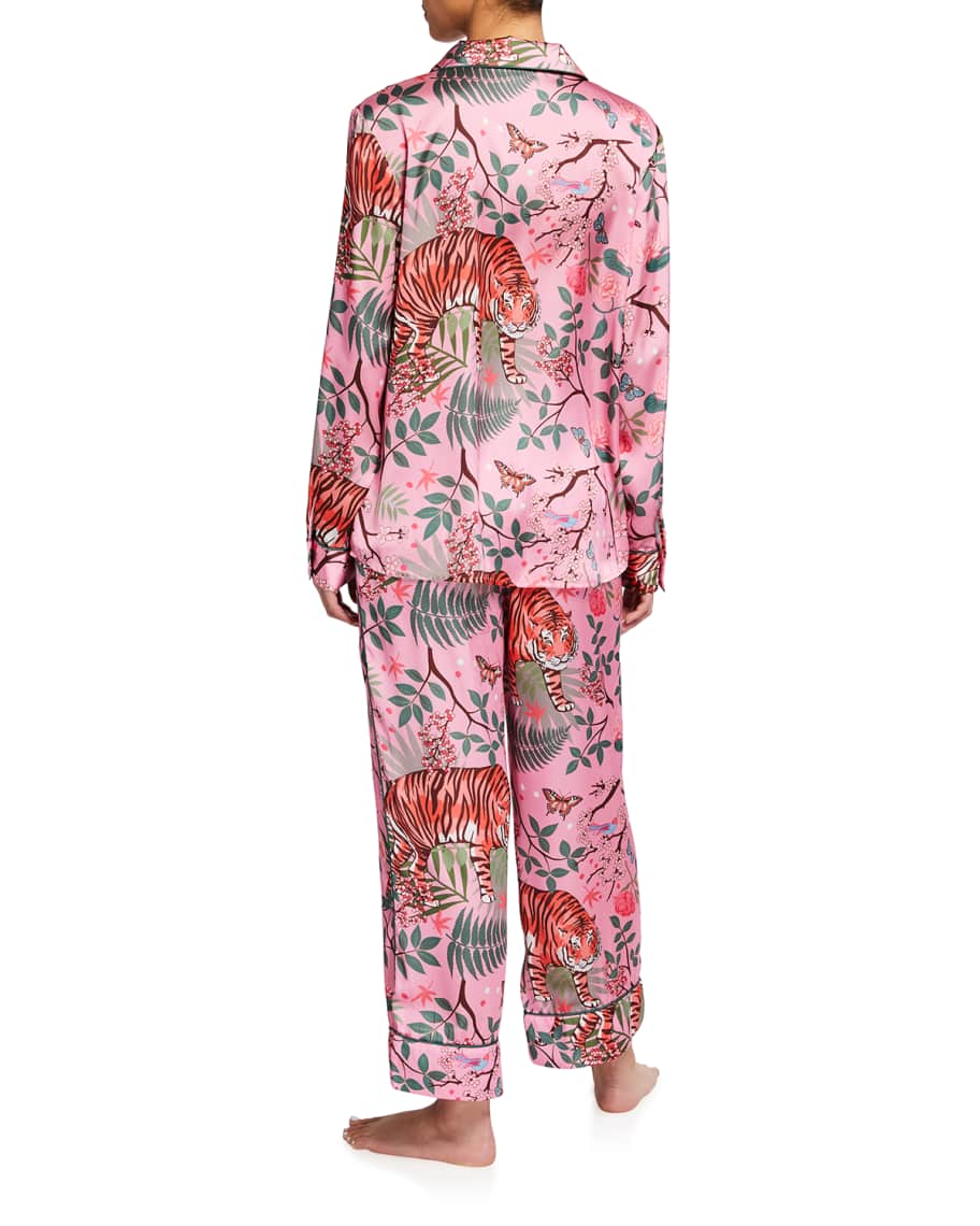 Karen Mabon Tiger Blossom Wide-Leg Pajama Set | Neiman Marcus