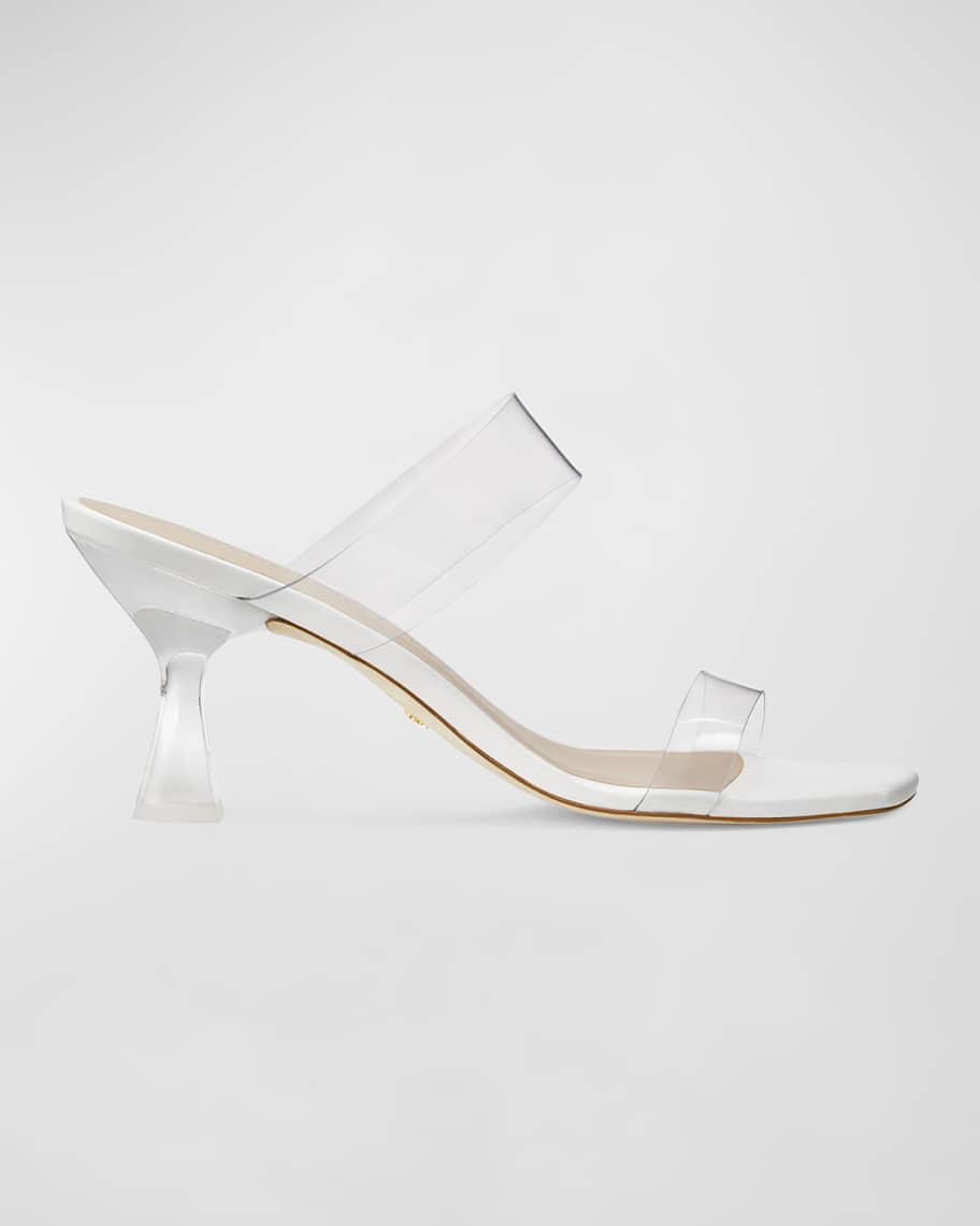 Stuart Weitzman Kristal Clear Slide Sandals Neiman Marcus