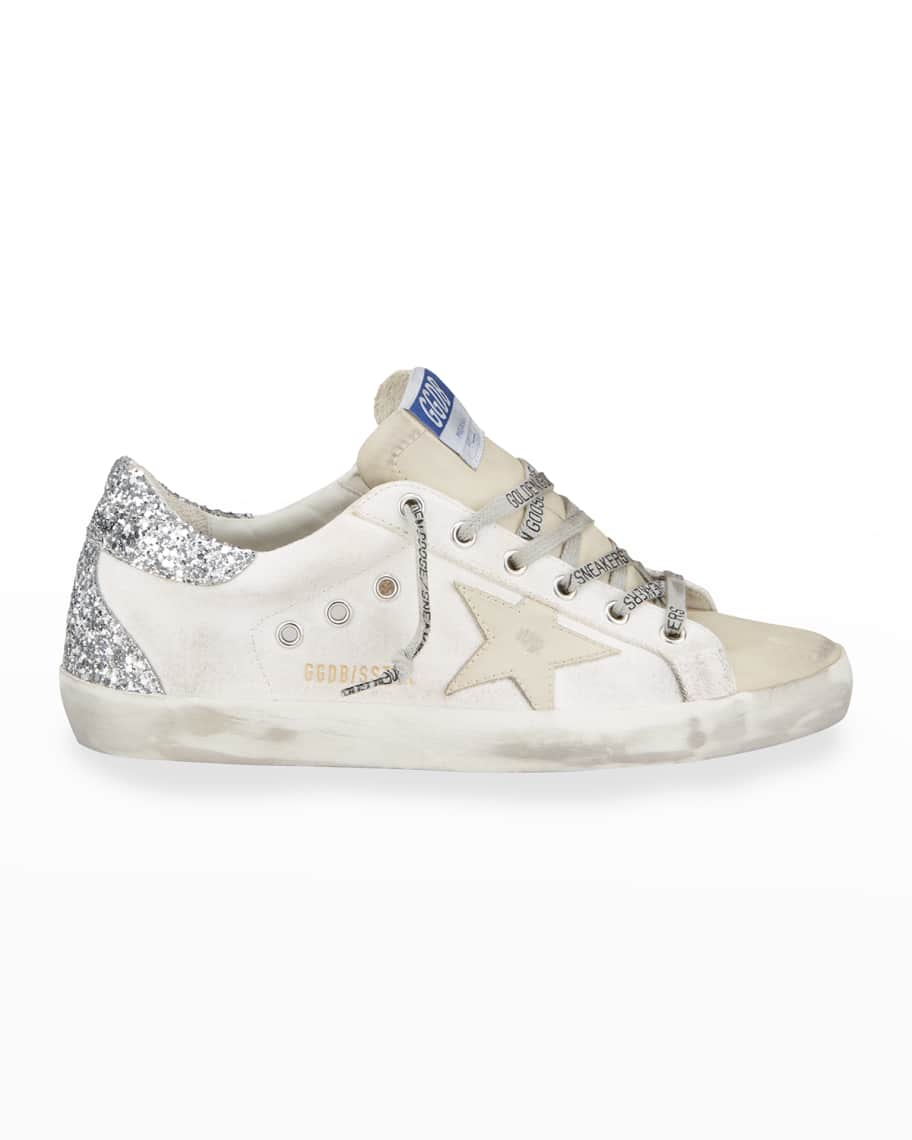 Golden Goose Superstar Glitter Low-Top Sneakers | Neiman Marcus