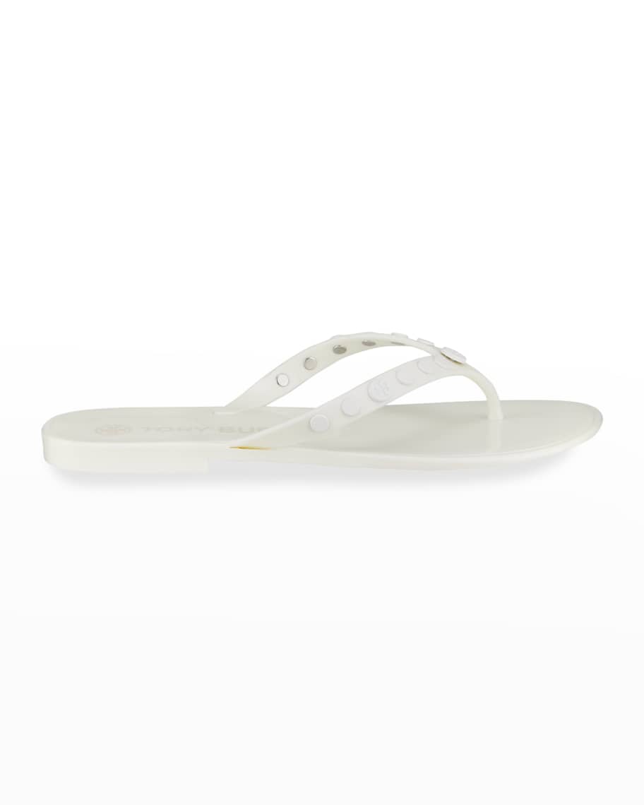 Tory Burch Studded Jelly Thong Sandals | Neiman Marcus