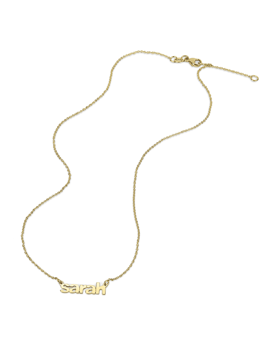 Sarah Chloe Ava 14k Gold Lowercase Name Necklace | Neiman Marcus