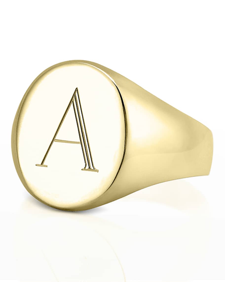 14K Monogram Signet Ring 7 | Cuffed by Nano