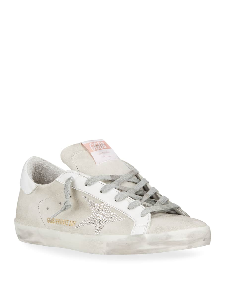 Golden Goose Superstar Swarovski Crystal Suede Sneakers | Neiman Marcus