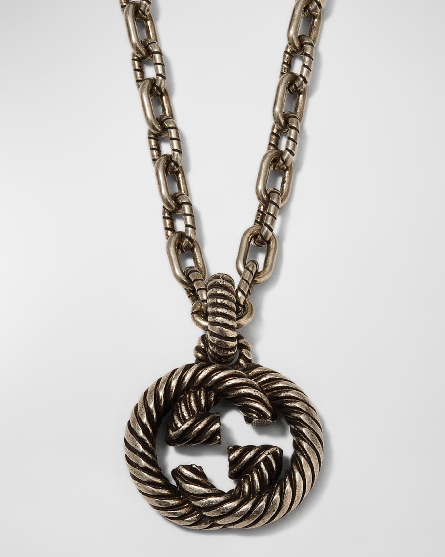 Gucci Interlocking G Sterling Silver Necklace