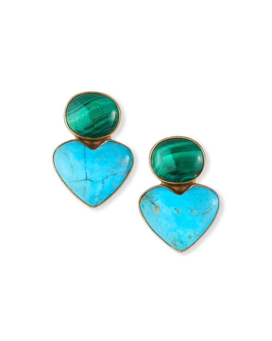Dina Mackney Turquoise/Malachite Earrings | Neiman Marcus