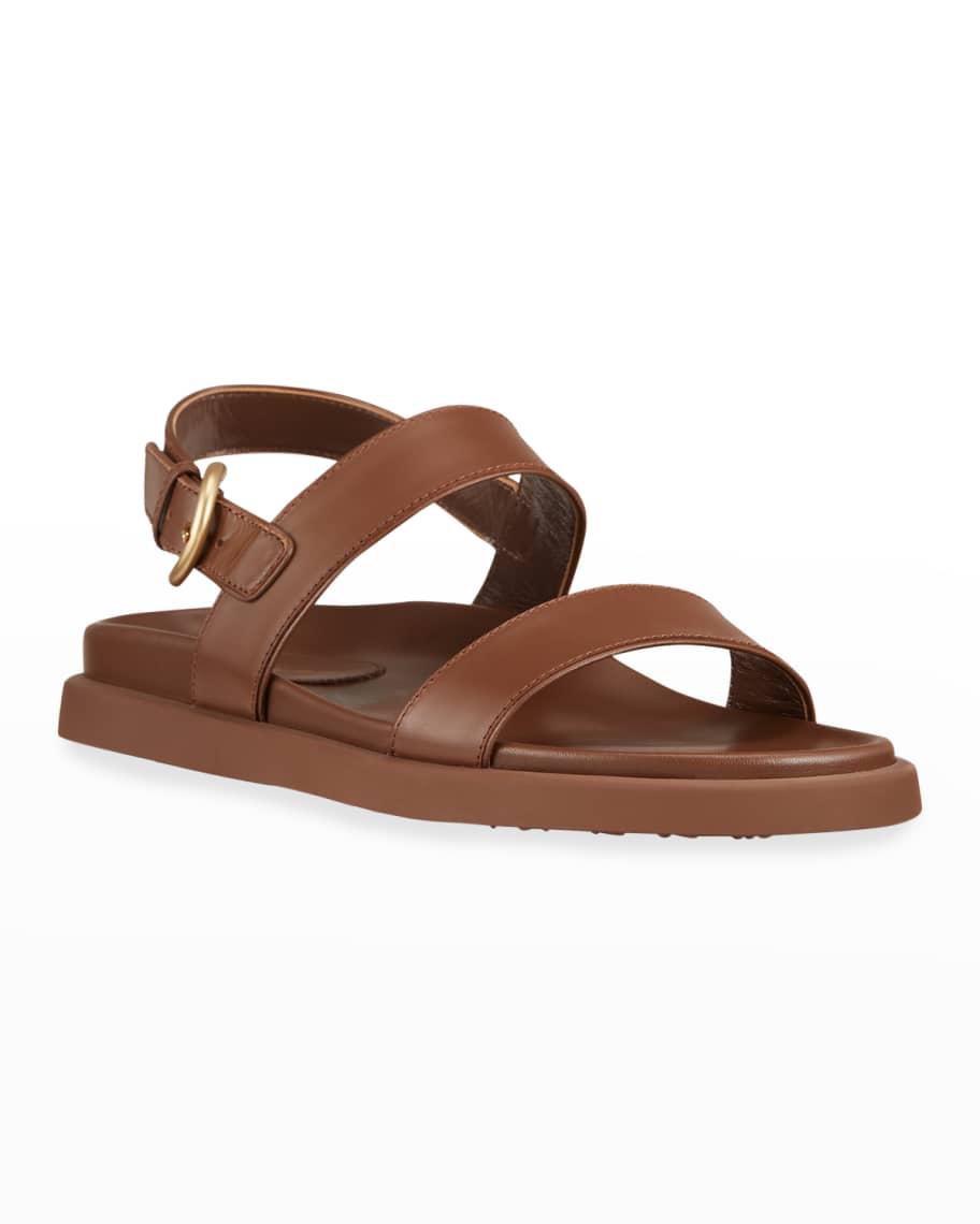 gianvito rossi bilbao leather slingback sandals