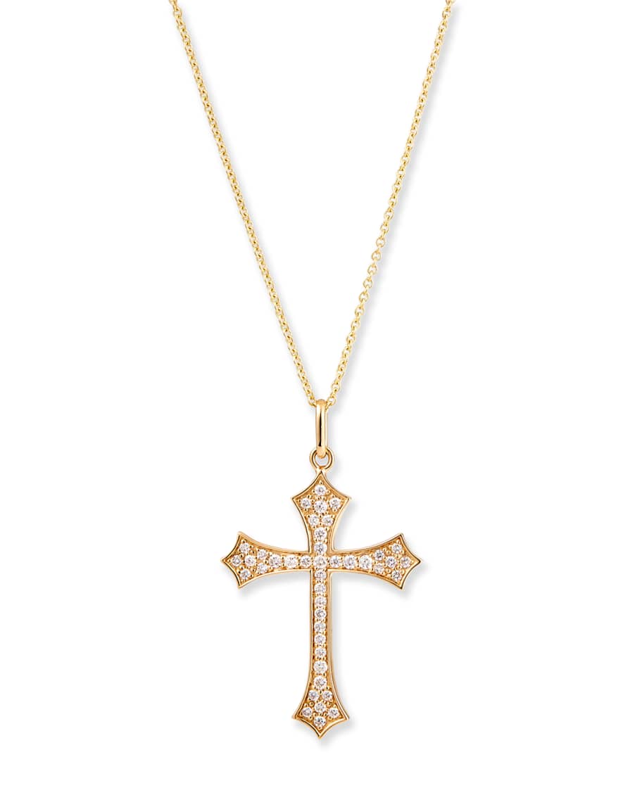 Sydney Evan 14k Diamond Gothic Cross Necklace | Neiman Marcus