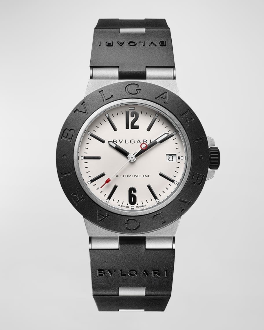 BVLGARI Unisex BVLGARI Aluminum Watch in Black, 40mm | Neiman Marcus