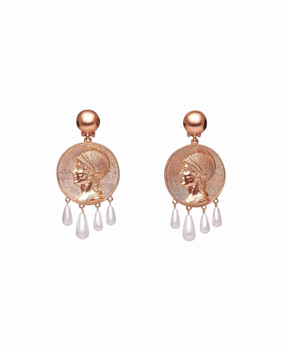 Oscar de la renta coin earrings top