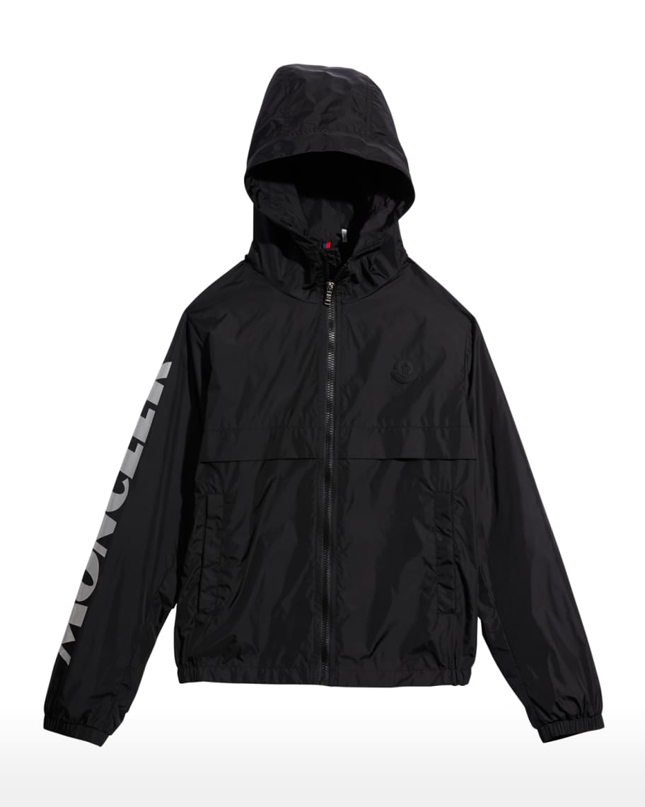 Moncler Boy's Saxophone Logo-Print Hooded Jacket, Size 8-14