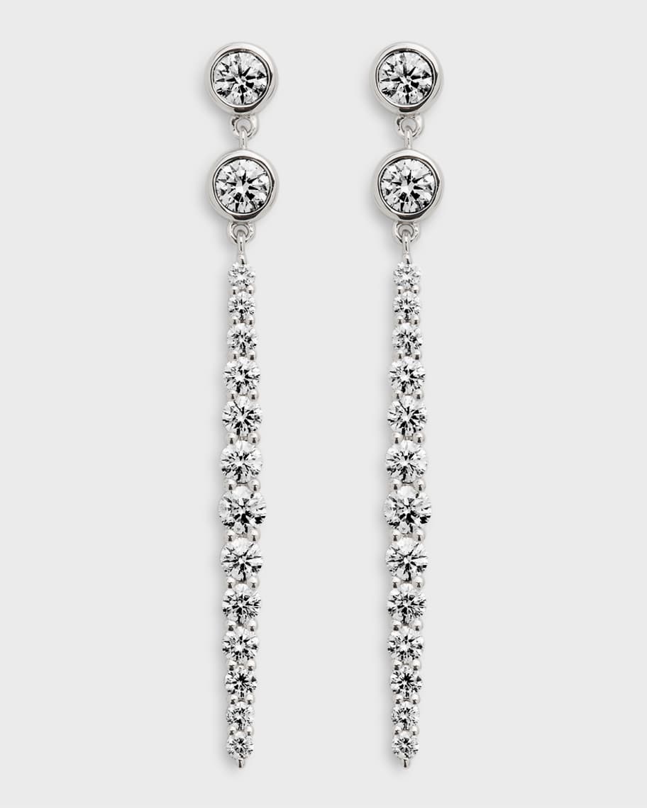 Neiman Marcus Diamonds 18K White Gold Diamond Drop Earrings, 2.06tcw Neiman Marcus