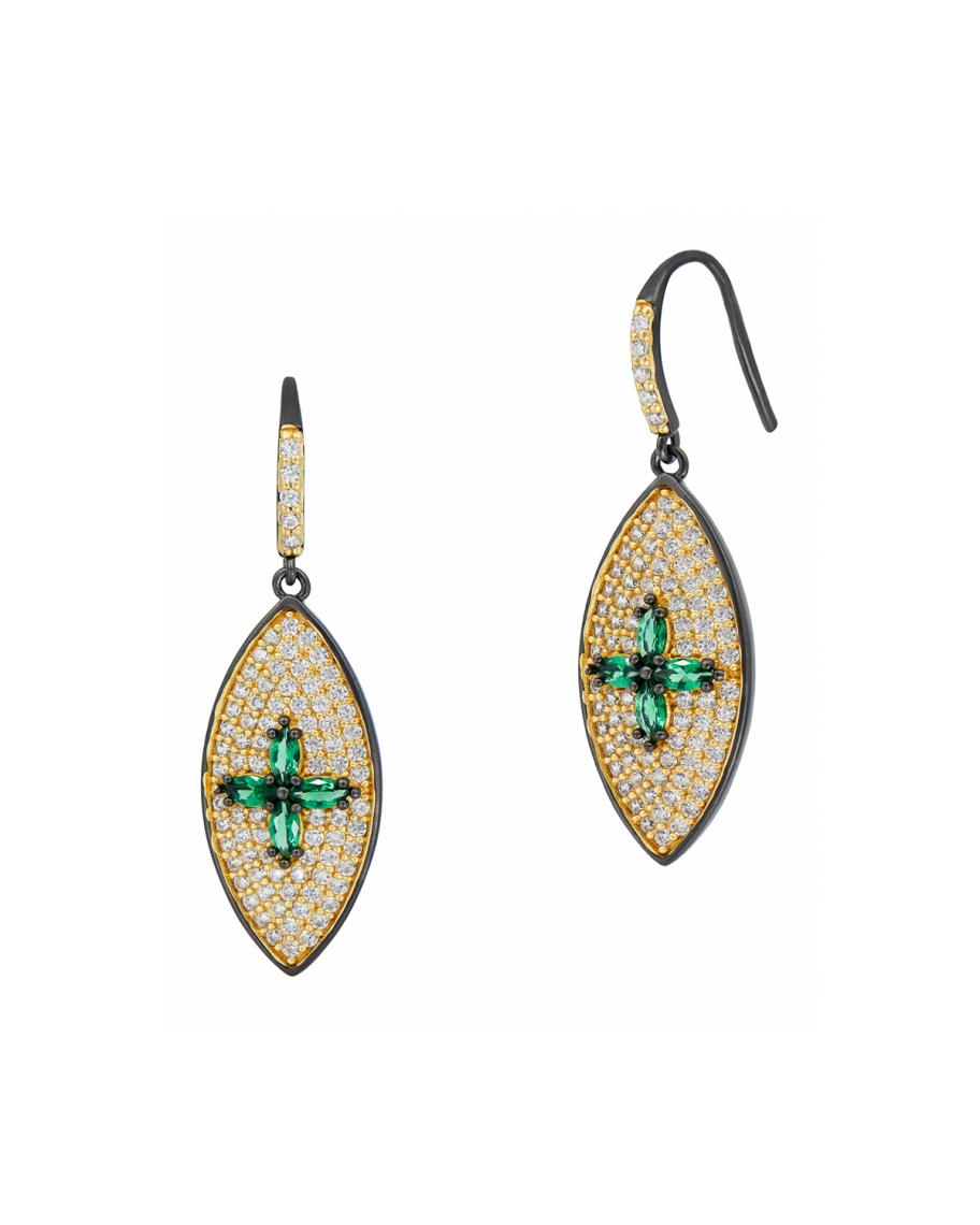 Freida Rothman Cubic Zirconia Pave Drop Earrings | Neiman Marcus