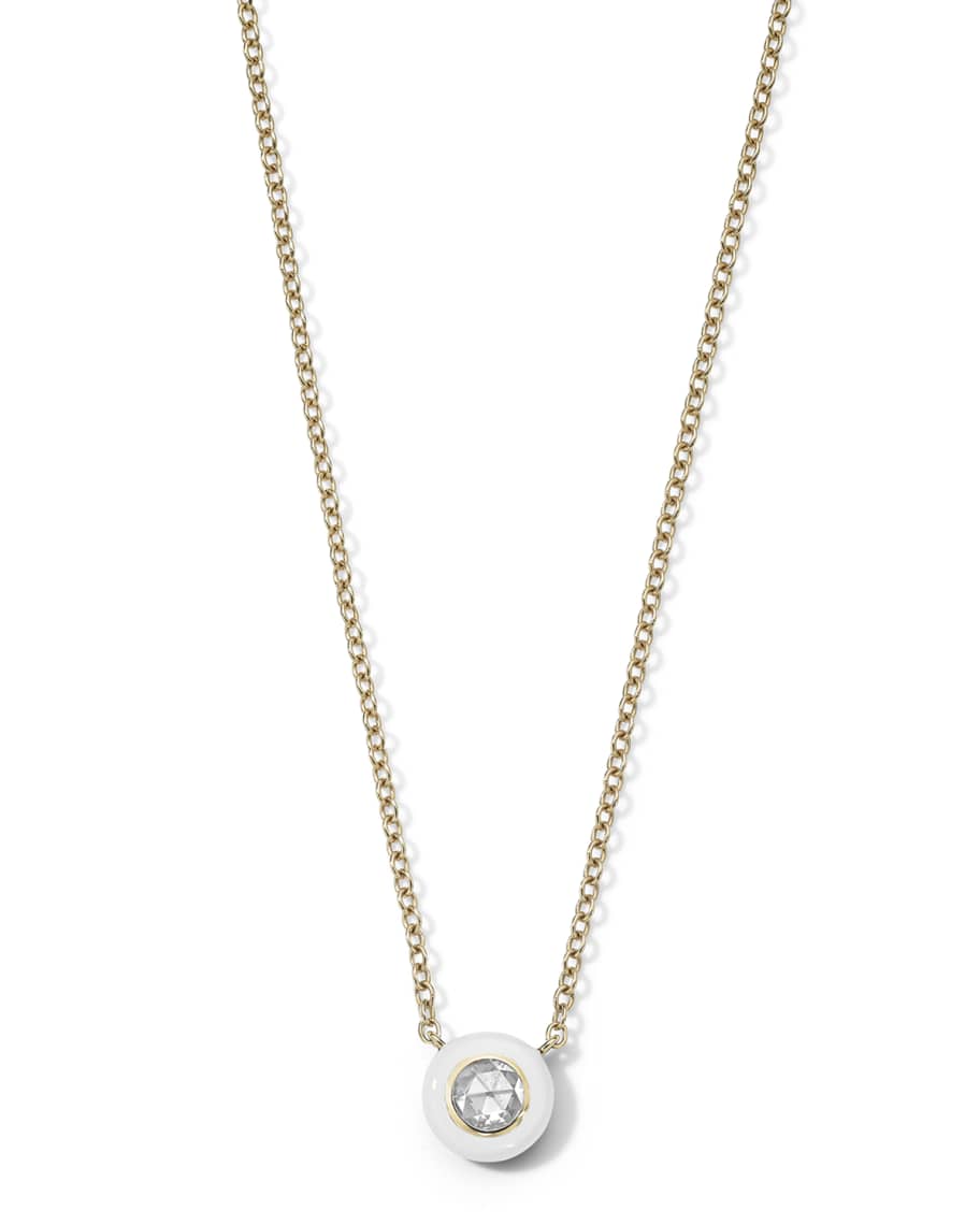 Ippolita 18K Gold Carnevale Stardust Solitaire Necklace, White