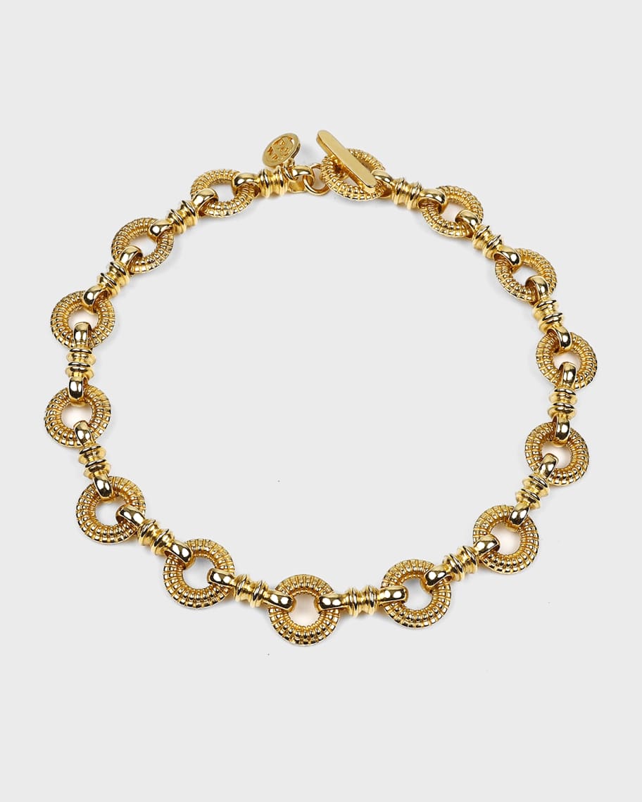 Ben-Amun Textured Toggle Chain Necklace | Neiman Marcus