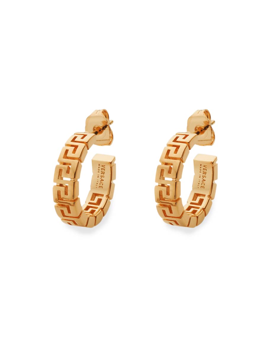 Versace greca 2025 small hoop earrings