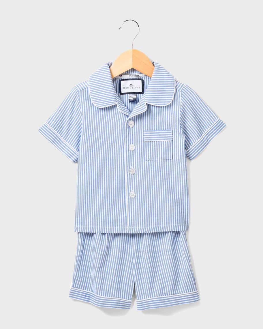 Petite Plume Kid's Seersucker Pajama Short Set, Size 6M-14 | Neiman Marcus