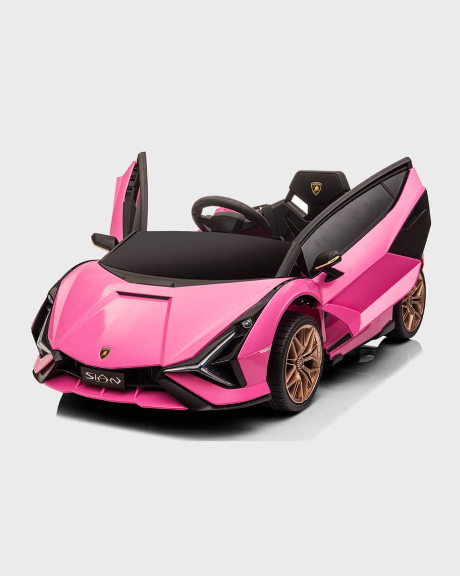 Best Ride on Cars Kid's Lamborghini Sian 12V Ride-On Car, Pink