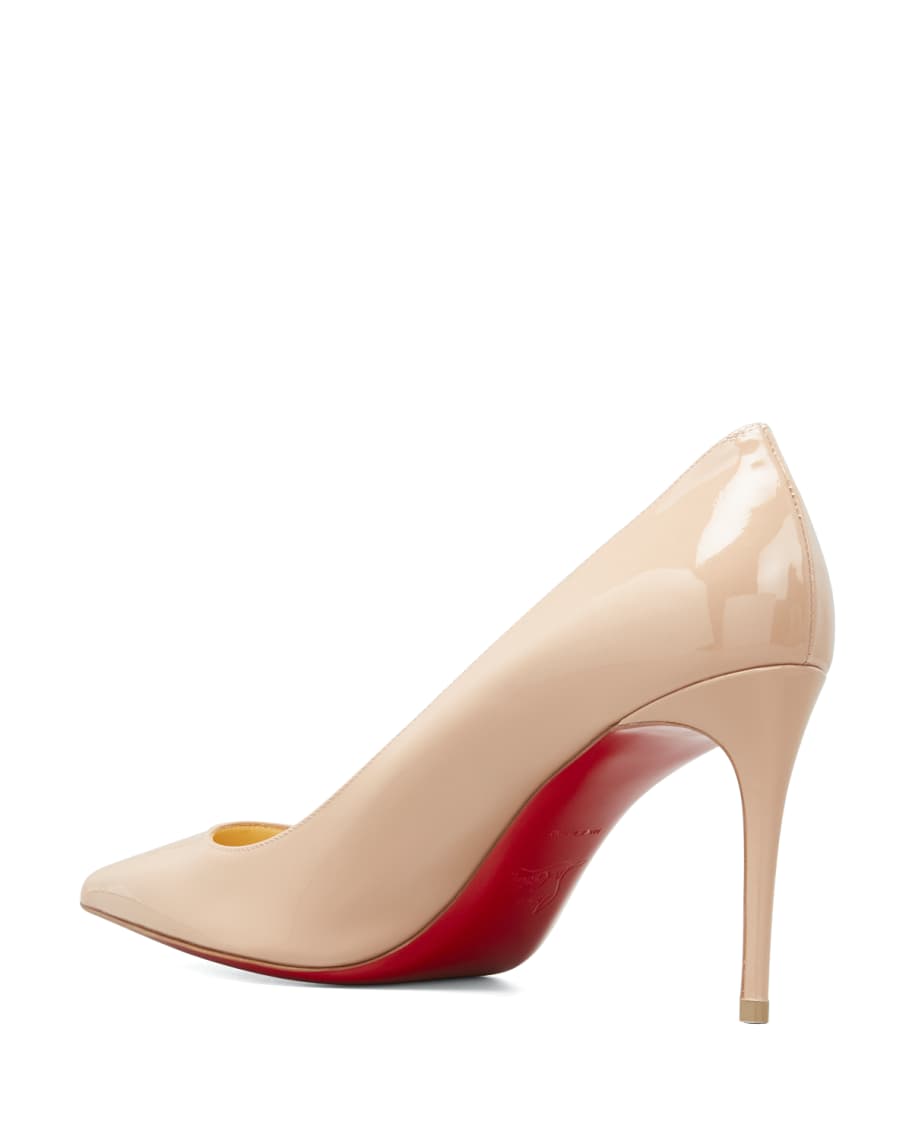 Decollete 85mm patent leather red sole pumps clearance