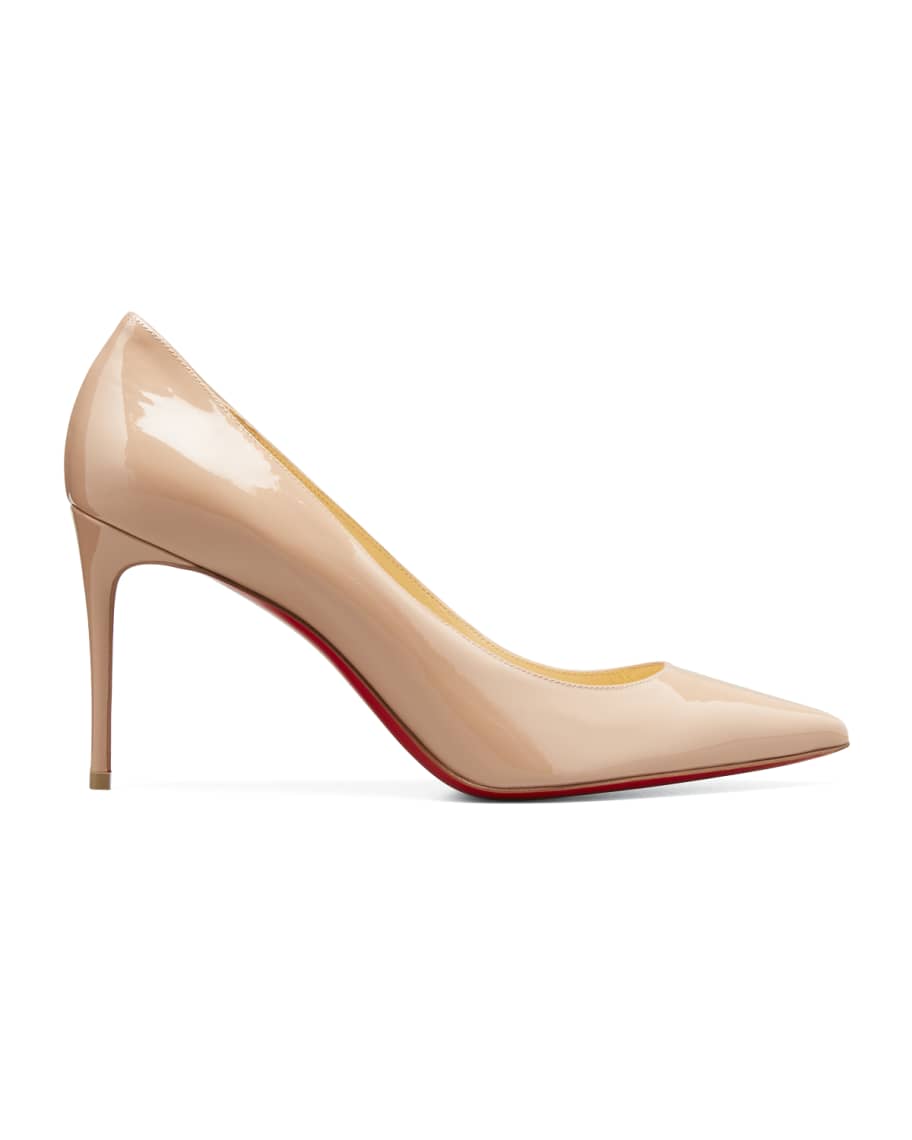 Decollete 85mm patent leather red sole pumps clearance