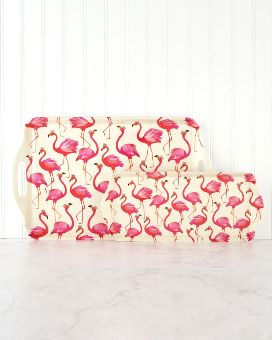 Sara Miller Flamingo Handled Melamine Tray Neiman Marcus