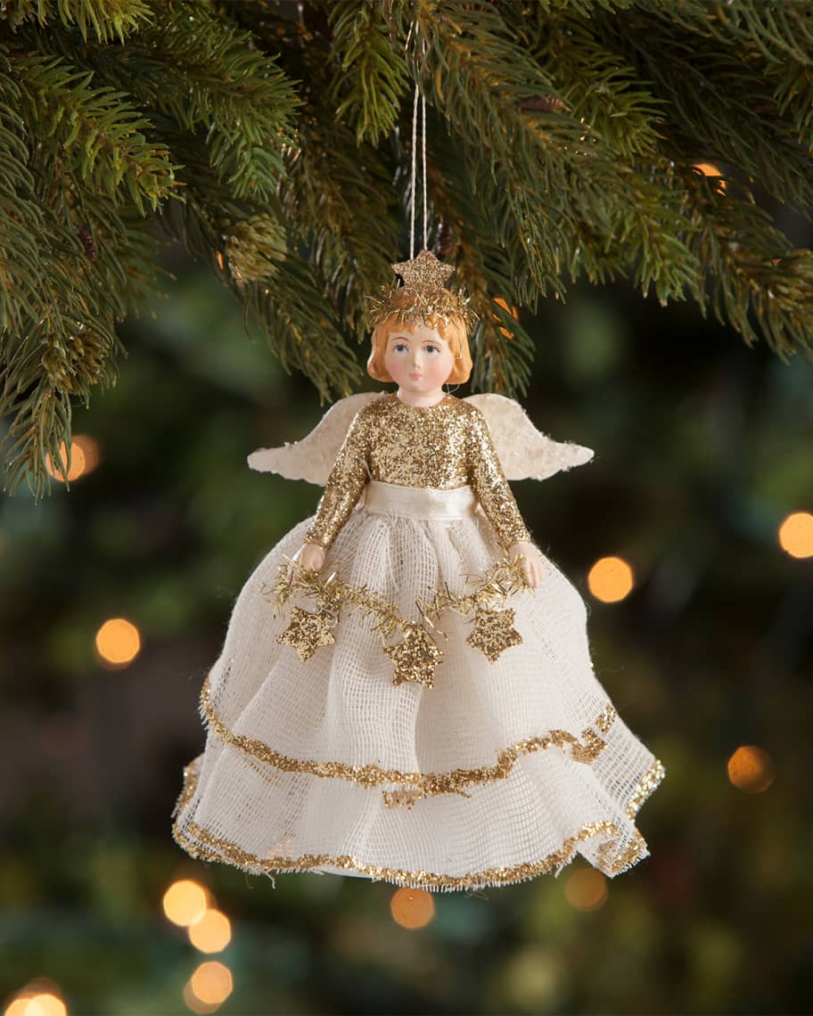 Bethany Lowe Peaceful Storybook Angel Ornament | Neiman Marcus