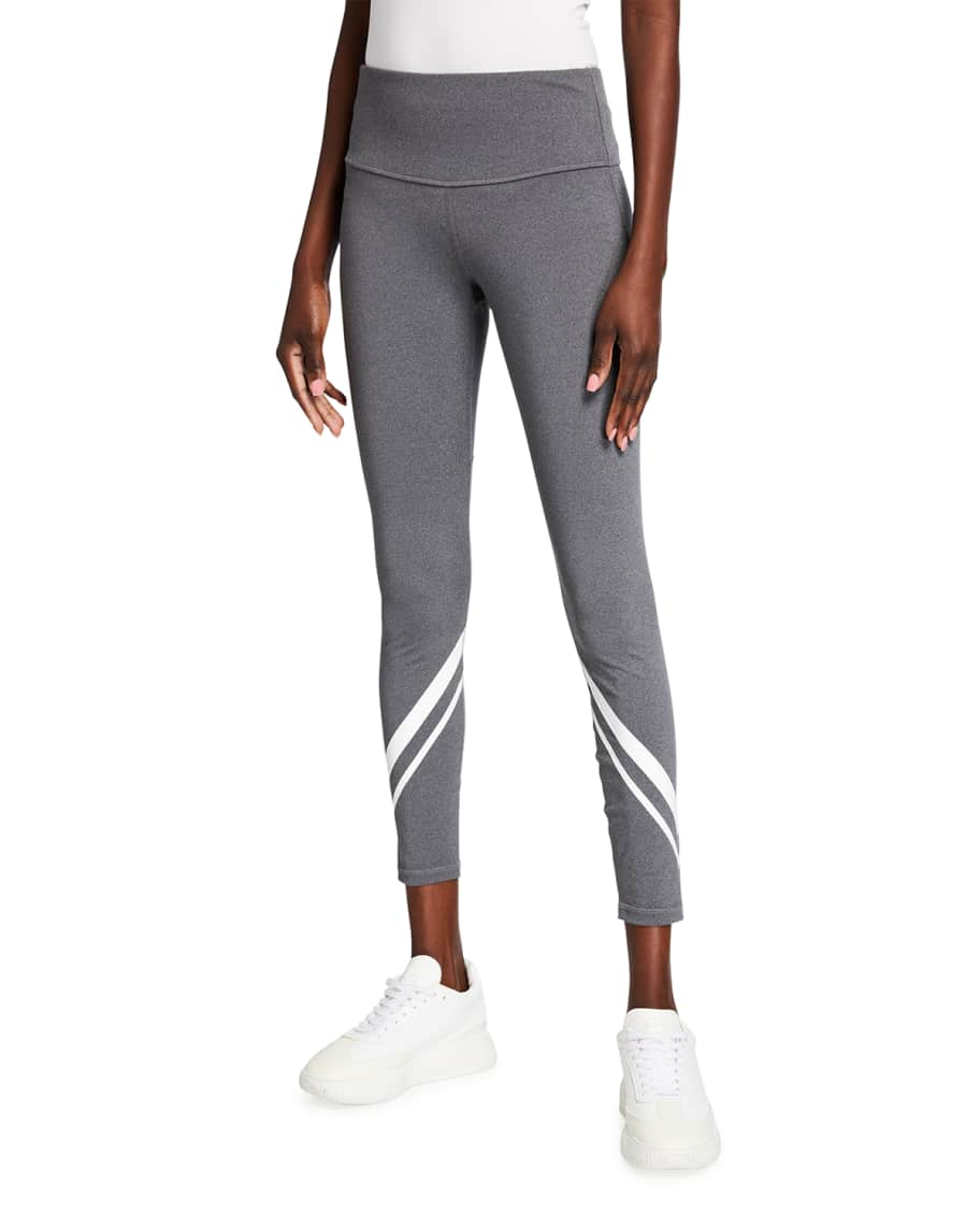 Tory Burch, Pants & Jumpsuits, New Tory Burch Highrise Compression Mlange  Sidepocket Chevron Legging Small