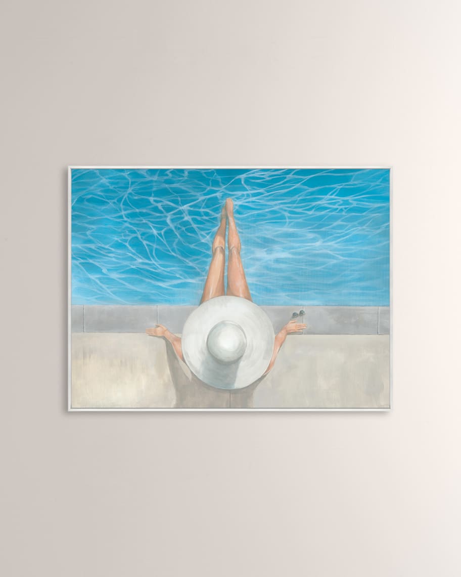 "Cool by the Pool" Giclee on Canvas Wall Art Neiman Marcus