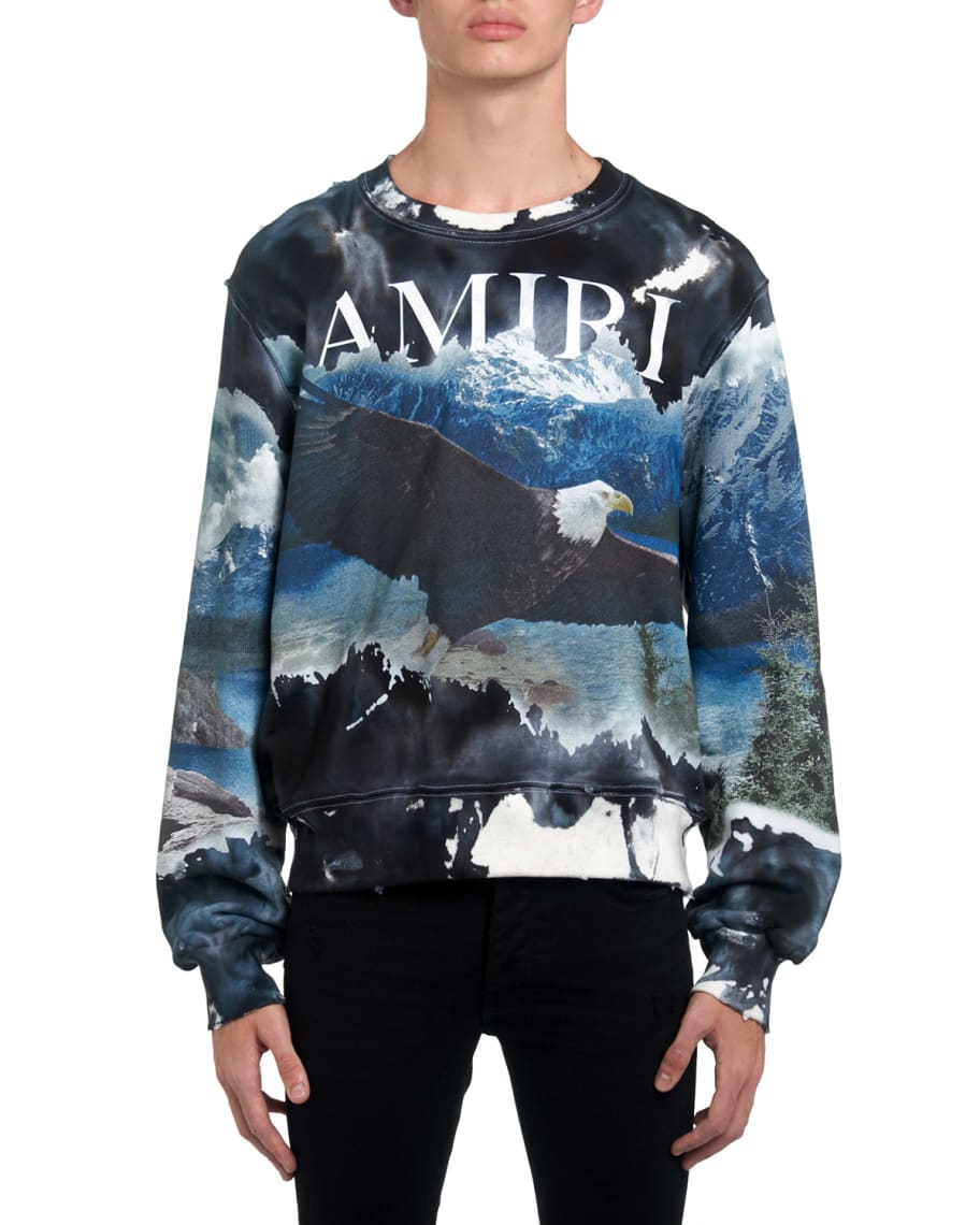 Amiri Bandana Bleach All Over Hoodie Black