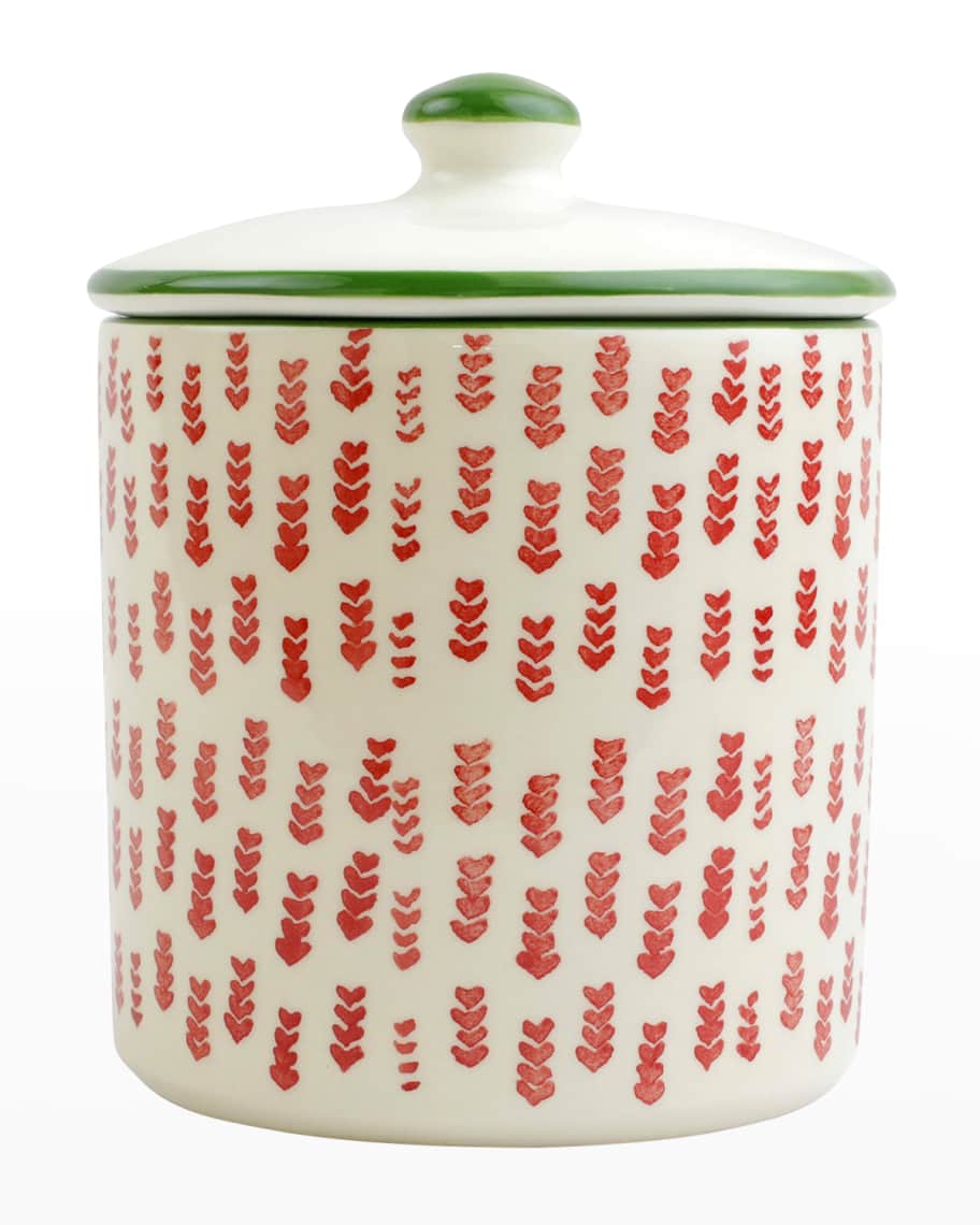 Vietri Mistletoe Arrow Cookie Jar Neiman Marcus