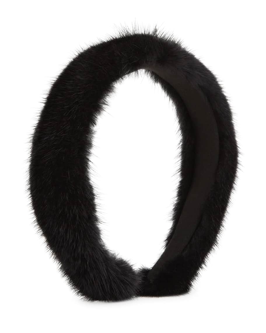 Surell Accessories Mink Fur Hairband | Neiman Marcus