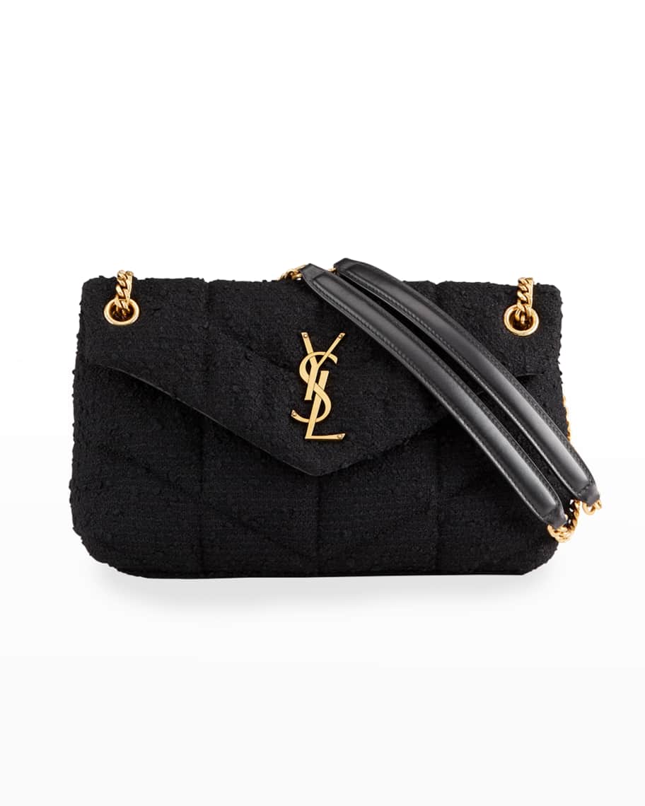 Saint Laurent LouLou Small Quilted Tweed YSL Shoulder Bag | Neiman Marcus