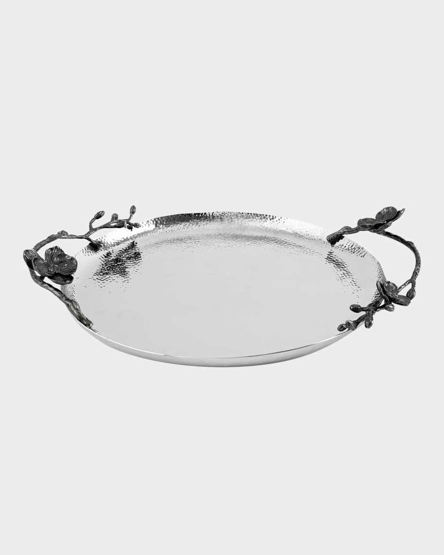 Black Orchid Round Platter