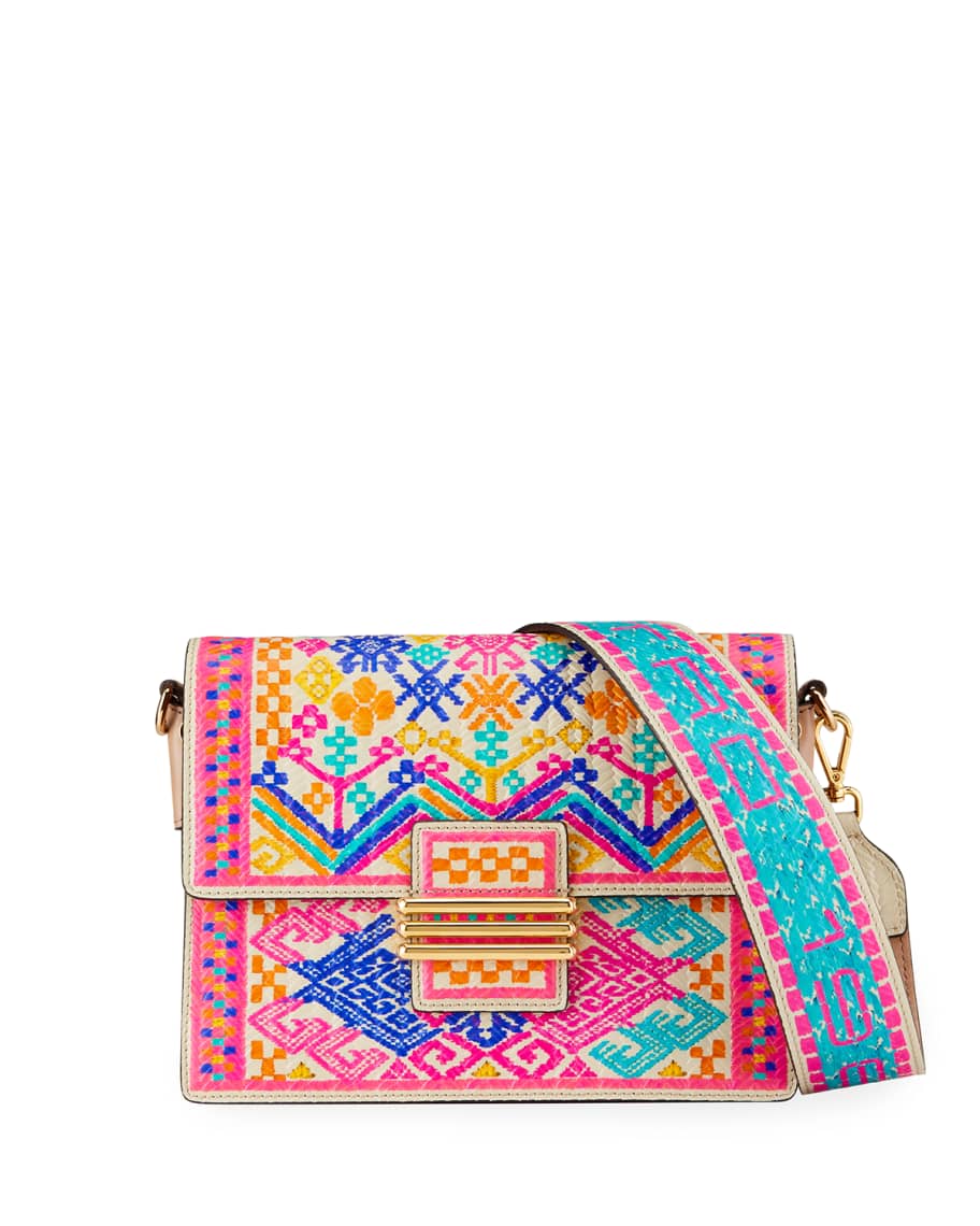 Etro Multicolor Geometric-Print Shoulder Bag