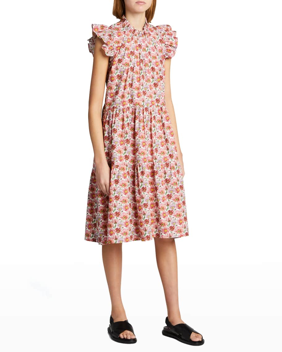 Sea Leslie Liberty Floral-Print Tunic Dress | Neiman Marcus