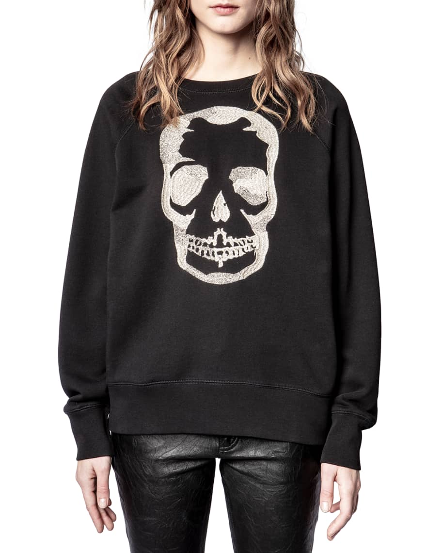 Zadig & Voltaire Upper Brode Skull Sweatshirt | Neiman Marcus