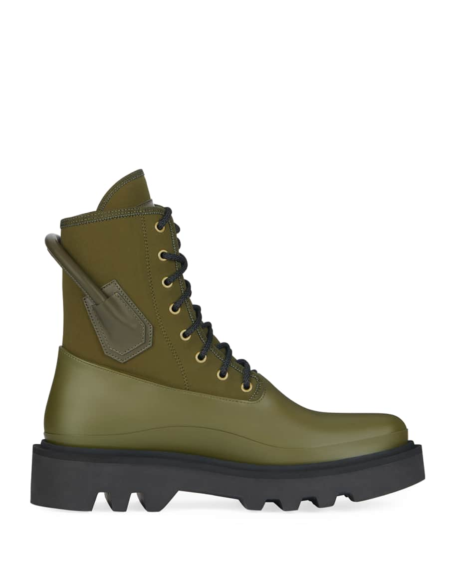 Givenchy Men's Combat Rain Boots | Neiman Marcus