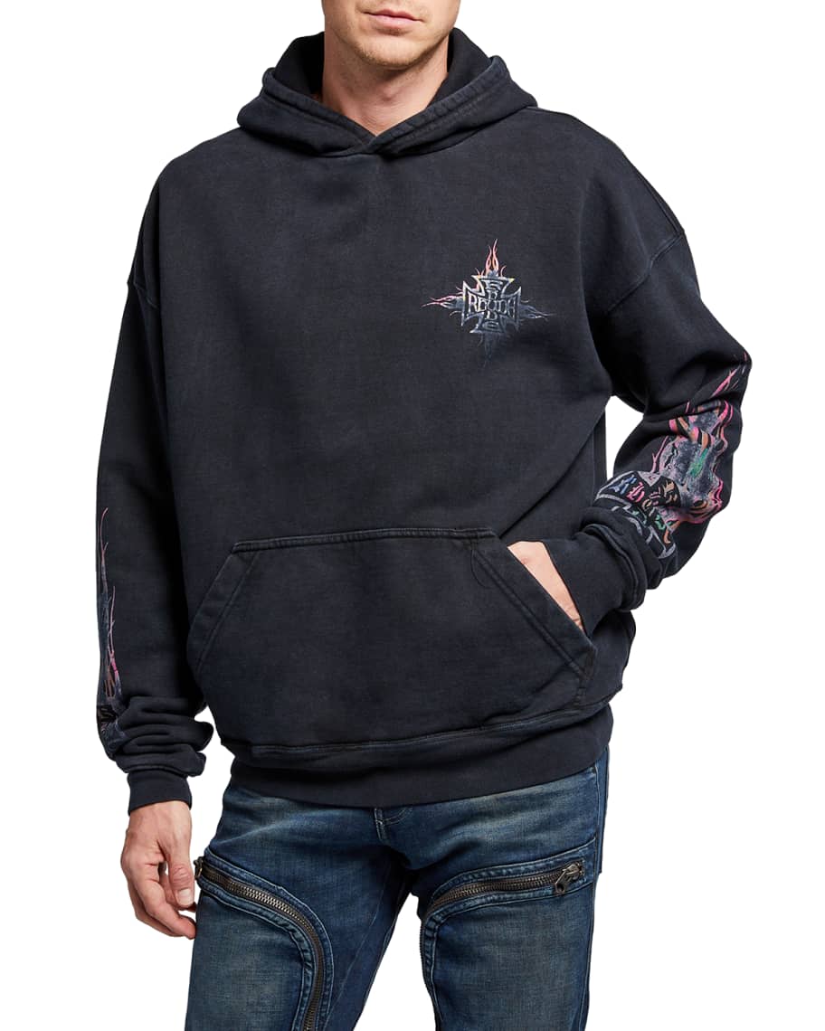 Rhude neon sale flame hoodie