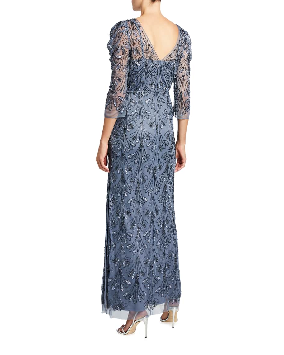 aidan mattox niteline silk gown
