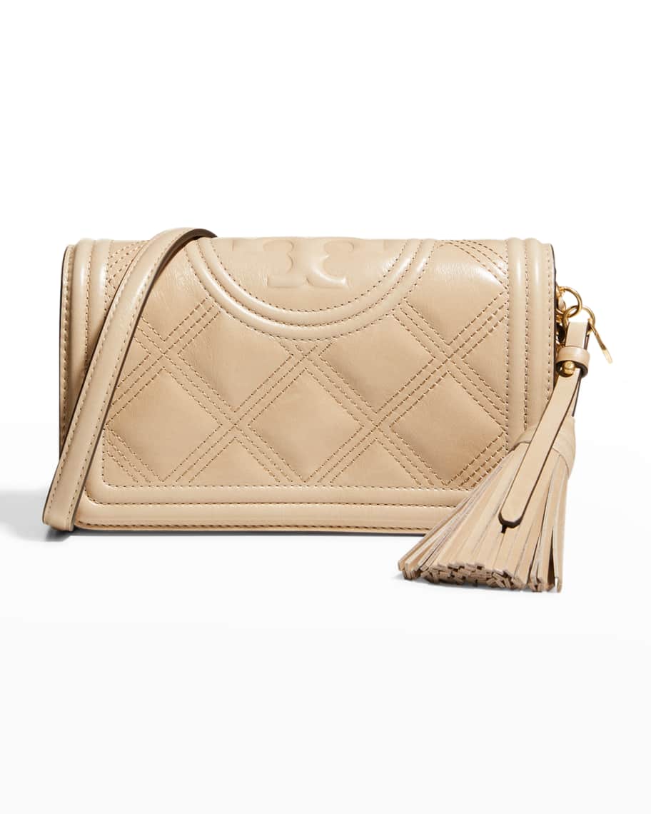 Tory Burch Fleming Soft Glazed Wallet Crossbody Bag | Neiman Marcus