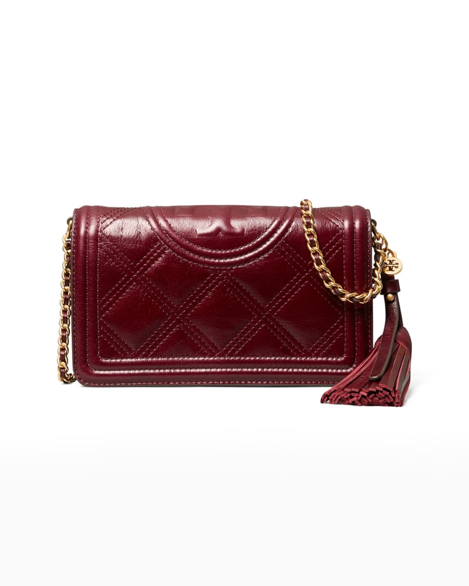 Tory Burch Fleming Soft Glazed Wallet Crossbody Bag | Neiman Marcus