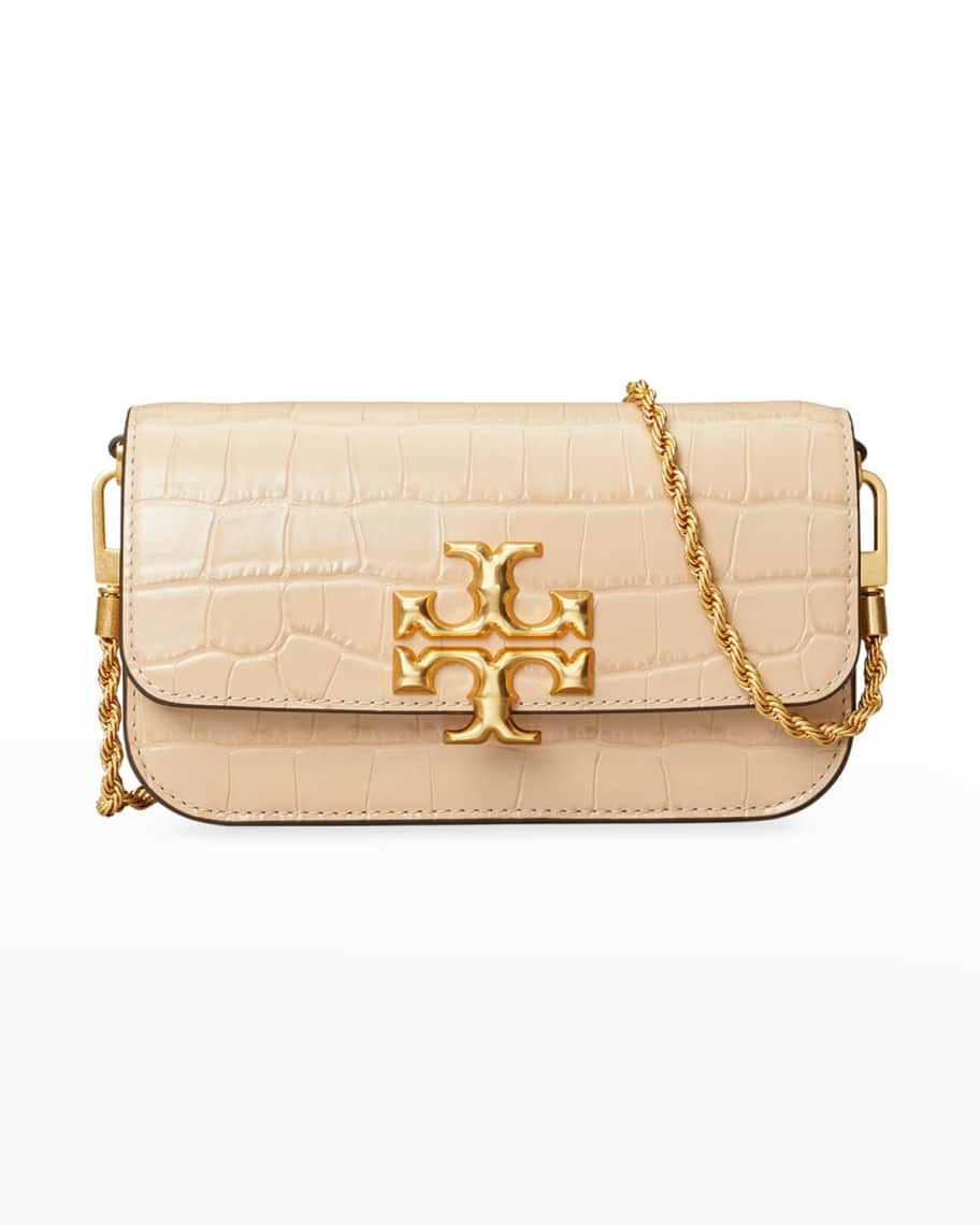 Tory Burch Eleanor Crocodile Embossed Phone Crossbody Bag Neiman