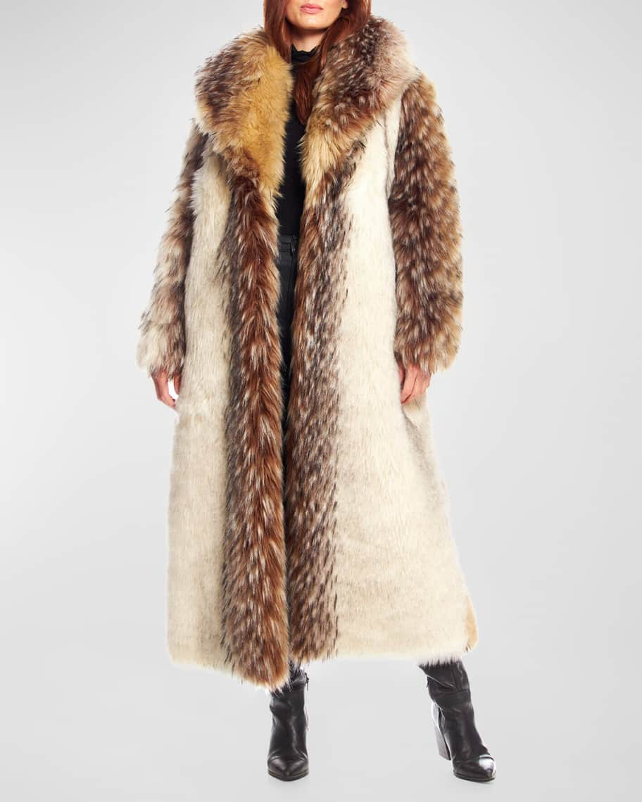 Christian Dior Off-White Mink Fur Coat with Fox Trim - Estate Furs