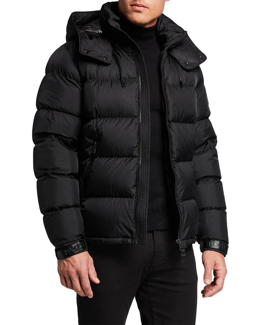 Mackage Men's Jonas Quilted Puffer Jacket w/ Foil Shield | Neiman Marcus