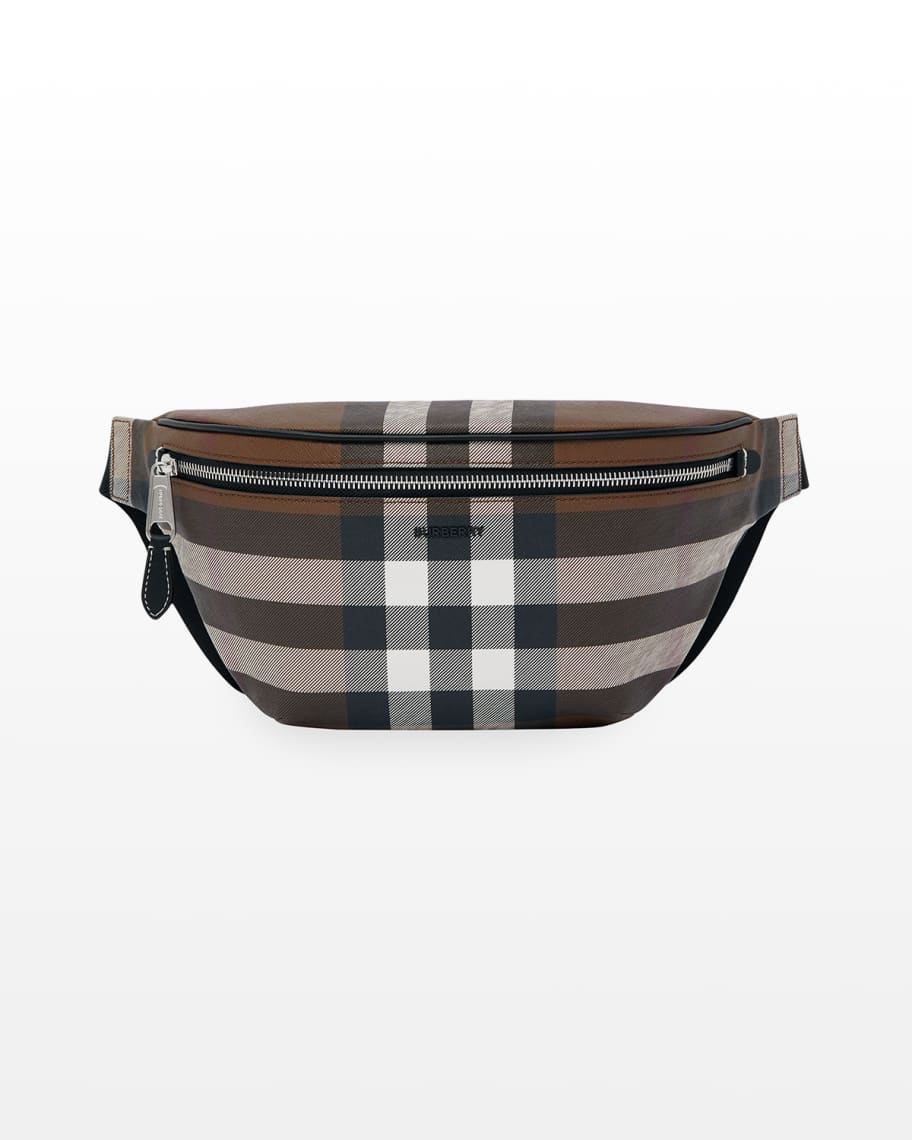 Burberry Cason Checked Belt Bag - Black